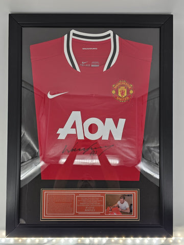 Wayne Rooney Signed Manchester United Jersey Framed Display COA A1 Memorabilia