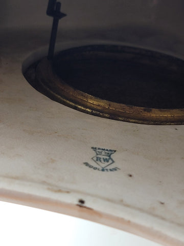 Rare Antique Rudolstadt Germany Porcelain United Electric Clock. Working Cond.