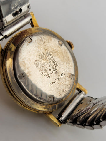 Vintage CIMEQA Agromatic 25 Men’s Watch. Gold Tone, Manual Movement SWISS. Works