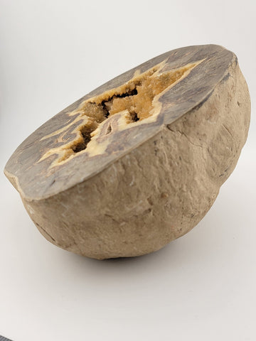 Incredible Genuine Septarian Crystal-filled Geode - 8" high