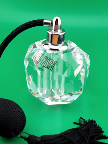 Vintage Oleg Cassini Crystal  Perfume  Bottle with  Atomizer New, unused