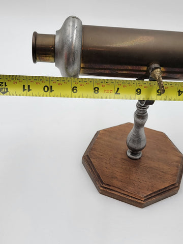 Rare Antique Turn Of The Century Italian Parlor Kaleidoscope W A Wooden Stand.