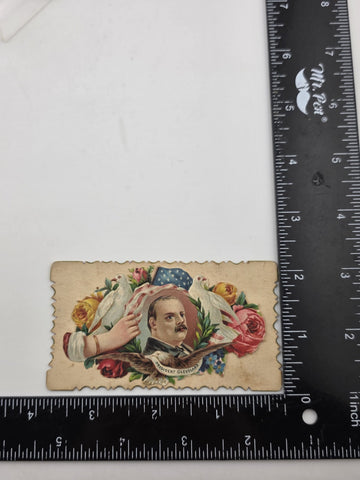 1880s-1890s Grover Cleveland 22nd & 24th U.S. President Decorative Calling Card