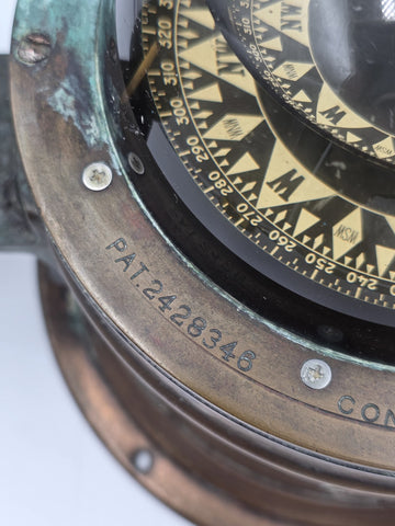 Rare Antique Kelvin White Constellation Ship Binnacle Compass Brass Nautical .