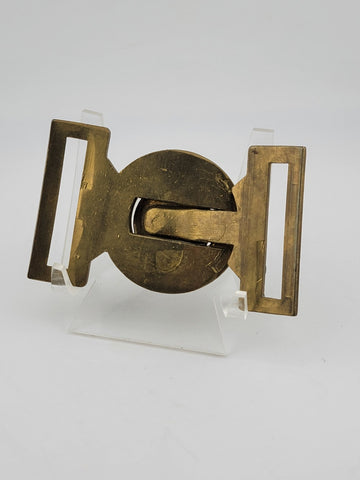 Antique 1902 WW1 British Army Cast Belt Buckle, Dieu Et Mon Droit . Clean Cond