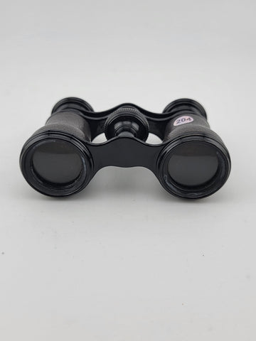 Rare 19th C Antique French Lemaire Black Leather Wrapped Opera Glasses. C 1880.