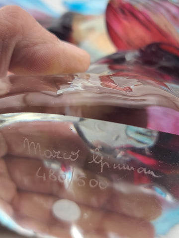 Rare Marco Guiman Venetian Aventurine Italian Art Glass Fish MINT Signed 480/500