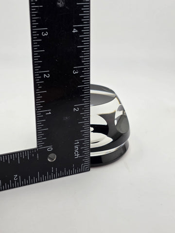 Vintage 1976 Baccarat Glass Sulphide Paperweight JEAN-JACQUES ROUSSEAU. Signed.