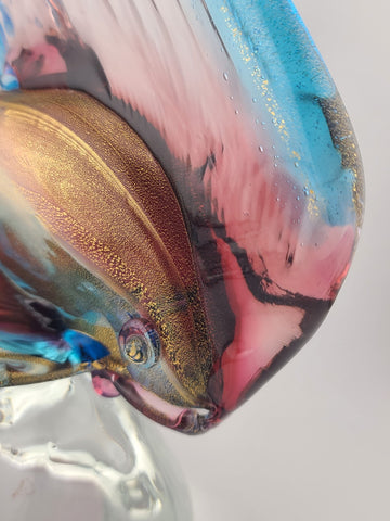 Rare Marco Guiman Venetian Aventurine Italian Art Glass Fish MINT Signed 480/500