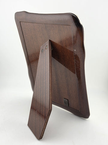 New Vintage 5x7 Dioni Italy Picture Frame Silver Plate Wood Frame 1970’s 80’s.