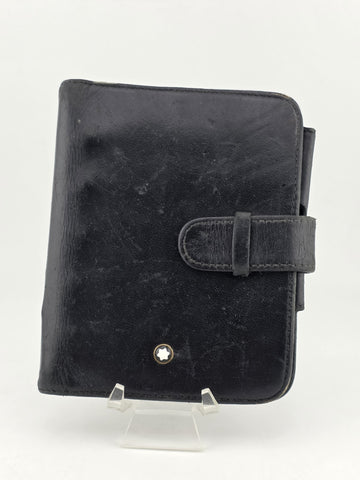 VTG MONTBLANC BOHEME 106788 POCKET ORGANIZER-WALLET BLACK-PEARL LEATHER ITALY
