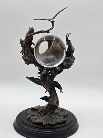 1950's Franklin Mint Guardians Of The World Crystal Ball By S.Lord Heavy Bronze.
