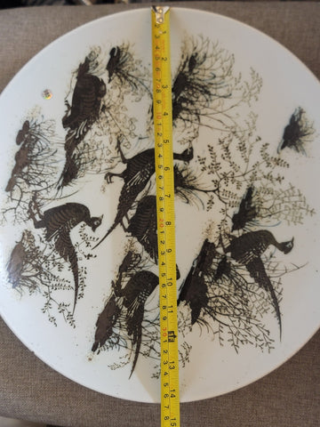 Royal Copenhagen Faience, Huge Charger Plate, Pheasant ,Design by Nils Thorson