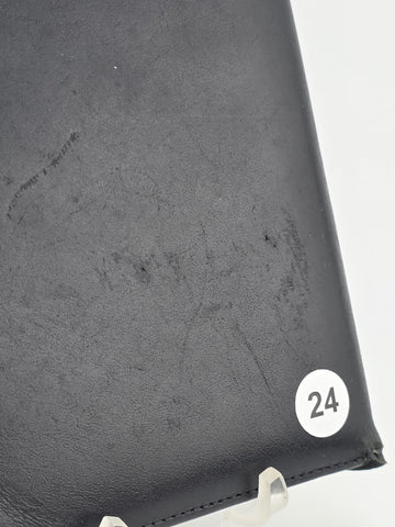 Vintage Montblanc Black Leather Bifold Wallet 14 Cc Slots. Made in Italy Snowcap