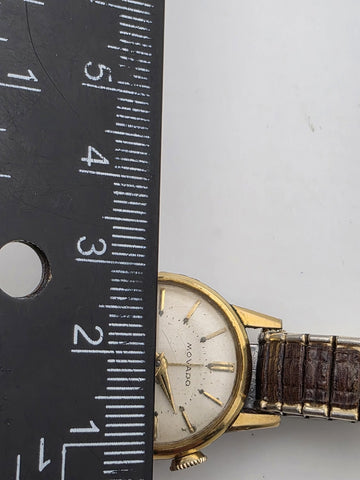 Vintage 1950's Ladies Mechanical Movado Alarm Watch. 24k Gold Plated. Working.
