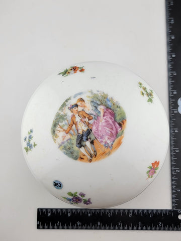 Vintage Erphila Germany Porcelain Jewelry Trinket Box Great Condition 1930s