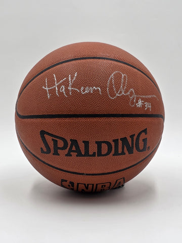 100% Original Hakeem Olajuwon Autographed Spalding Official  NBA Basketball.