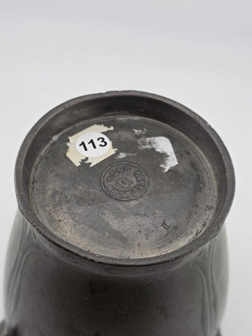 Rare Antique Kayserzinn 4394 Art Nouveau Jugendstil Pewter Vase c1900 German