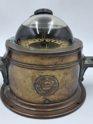 Rare Antique Kelvin White Constellation Ship Binnacle Compass Brass Nautical .