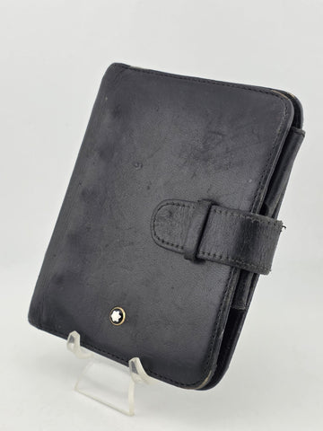 VTG MONTBLANC BOHEME 106788 POCKET ORGANIZER-WALLET BLACK-PEARL LEATHER ITALY