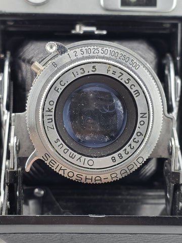 Vintage Mamiya 6 Folding Camera Zuiko 75mm f3.5 Seikosha Rapid 6x6 Japan Film