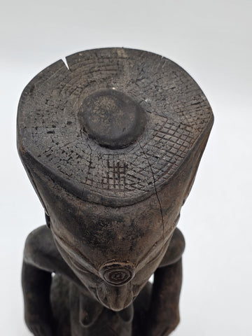 Rare 1930's African Luba Fertility Tribal Figure Handcarved Congo Art Sculpture