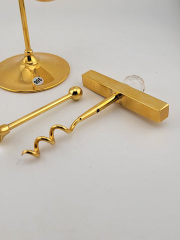 ViSet Of Valerio Albarello 24k Gold Electroplated Swarovski Crystal Cocktail Set