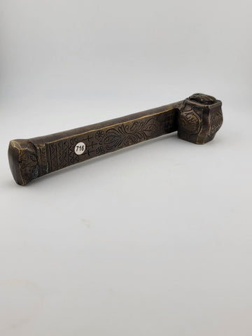 Antique 19th C Ottoman Brass Pen Box Qalamdan Traveling Inkwell calligraphy