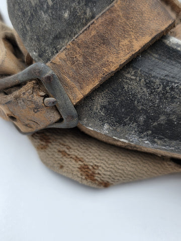 Rare Antique C 1920's Cast Iron & Leather Baseball Catcher Umpire Face Mask