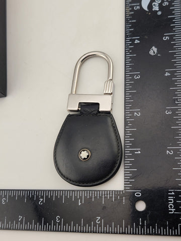 MONTBLANC Meisterstuck Navy Leather Key Fob Model MB114560 W Large Montblanc Box