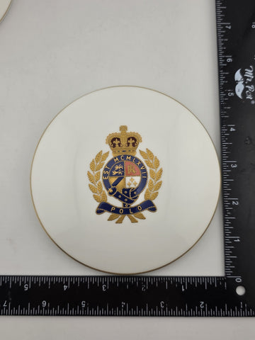 Rare Vintage 1989 Ralph Lauren Wedgwood Bone China Polo Crest Trinket Box