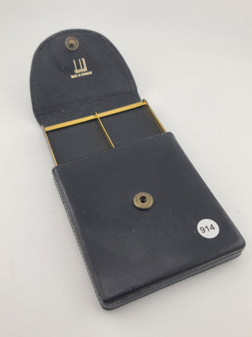 Vintage Authentic Collectible Alfred Dunhill Leather Cigarette Case W Gold Trim