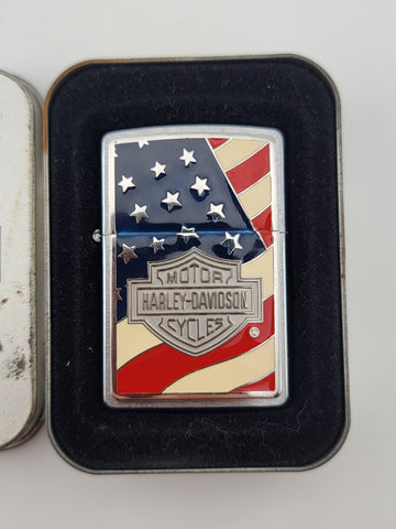 Zippo Lighter Harley Davidson Americana Emblem -Bar & Shield #20685. New Sealed.