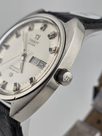 Vintage 1972 TISSOT Seastar Men's Automatic Swiss Watch Day Date. Working Cond.