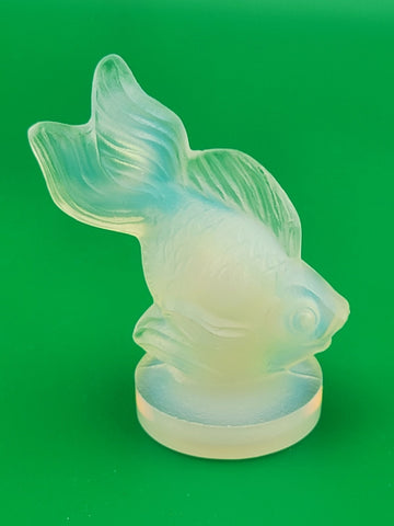 Set Of 3 SABINO Poisson Capelan Fish Opalescent Glass Art Deco Stamped Koi Fish