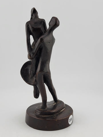 Rare Collectible Jose Almanzor, Bronze Dancers, Mexican School Bronze Sculpture.
