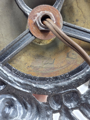 Rare Pair Antique Victorian Revival Boudoir Lamps Accurate Casting Co 12" Bronze