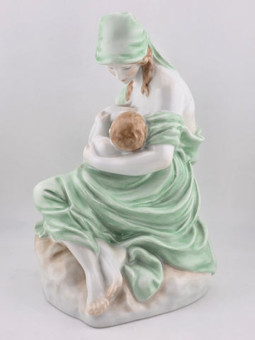 Antique Herend Porcelain Figurine Motherhood Mother & Child Breastfeeding. VG.