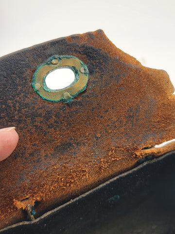 Antique 1884 Bucheimer B8 Leather Ammo Pouch Vintage Belt Loops Case.