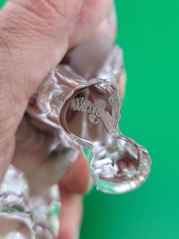 Set Of 2 Waterford Crystal Elephant Paperweights. Mother And Child. VG Cond.