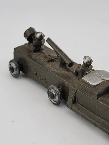 Antique Ralstoy 1930's US Army Truck with Spotlight and Artillery Gun Original