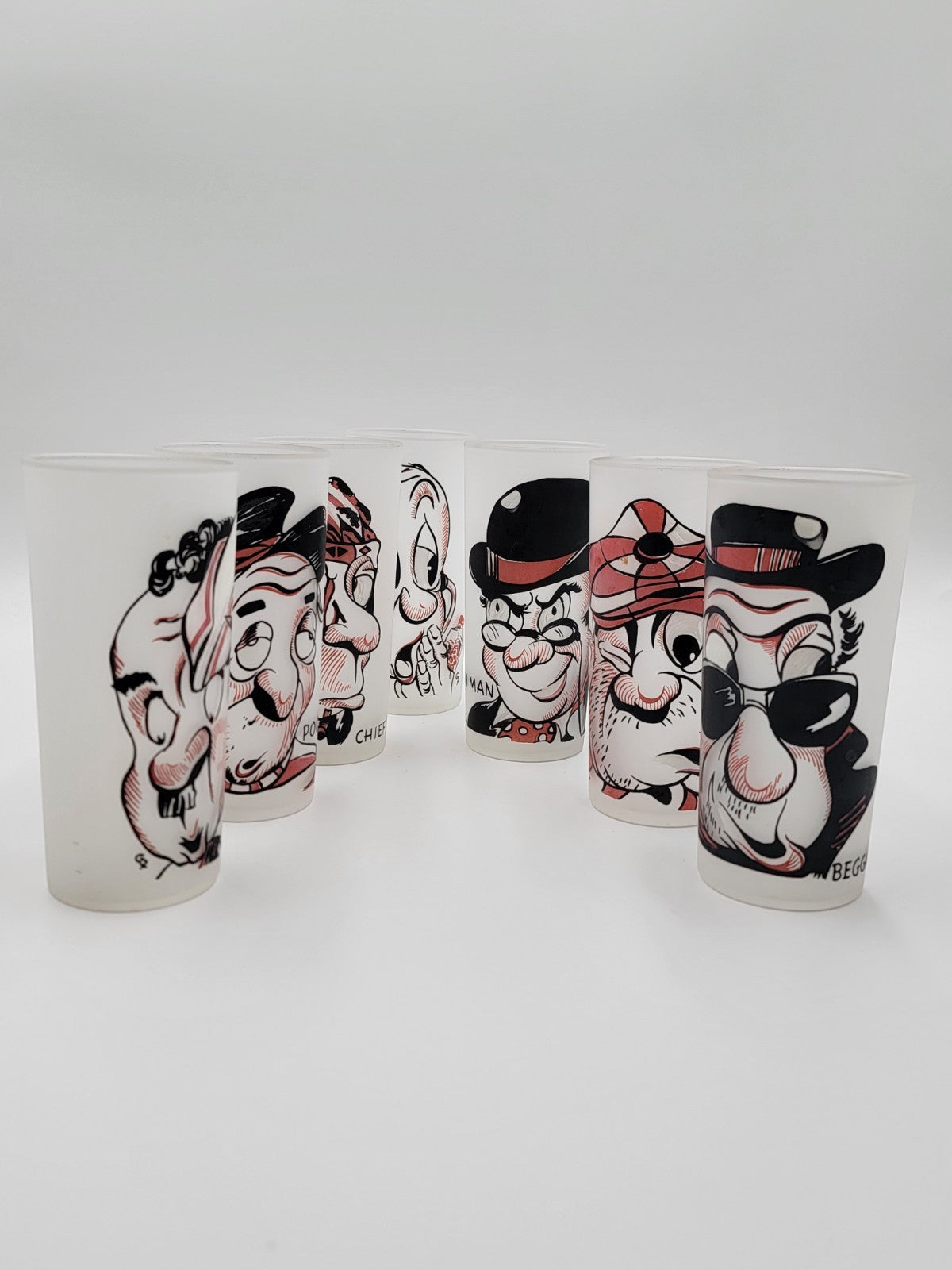 MCM Federal  Gay Fad Glasses 7 Glasses Rich Man Poor Man Beggar Man Thief 1950’s