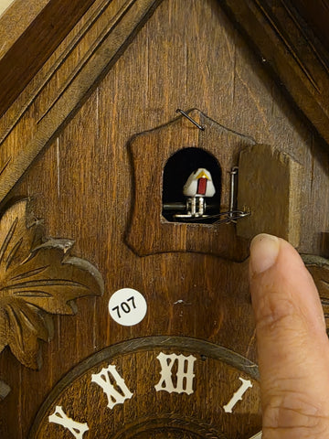 Vintage Birds Nest Cuckoo Clock by August Schwer Regula 1-day Movement. Read.