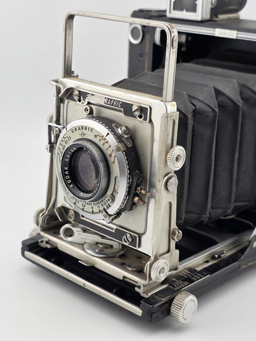 Graflex Crown Graphic 4x5 Camera Kodak Ektar 101mm f4.5 Flash Supermatic. Read.