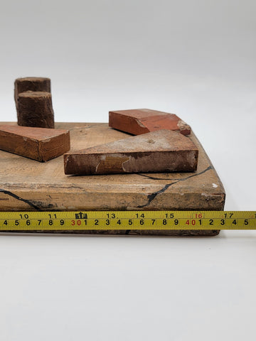 Antique 19th C One Of A Kind English & Continental Wooden Cheese Display Board.