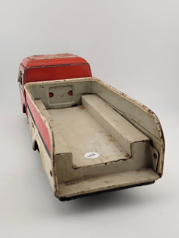 Vintage Yonezawa Tin Friction Barrel Truck 10.5inches Long - Untested.