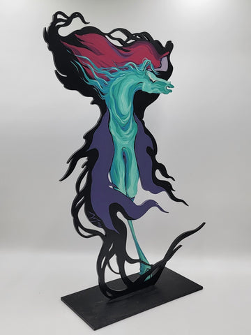 Rare Ltd Edition Bonnie Leibowitz Hand Painted Acrylic on Cast Iron 26/50. 24 In