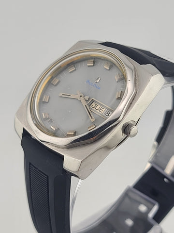 VINTAGE BULOVA 23 JEWELS AUTOMATIC PATINA GRAY DIAL 351503 SWISS MEN'S WORKING.