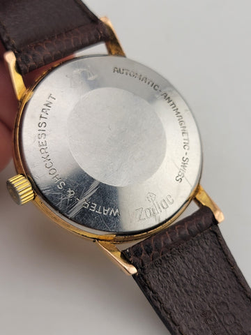 Vintage 1960's Zodiac Automatic Gold Plated Men's Wrist Watch. Runs great.