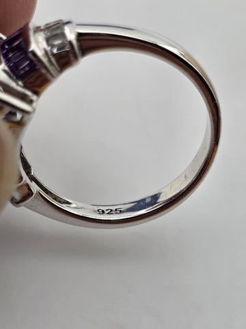 Mystic Topaz Rainbow Tennis Bracelet & Matching Ring. Sterling Silver 925.